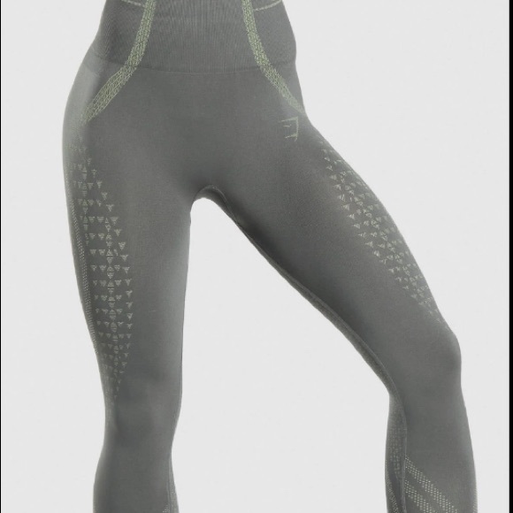 APEX SEAMLESS LEGGINGS Grey/Green - Picture 1 of 2
